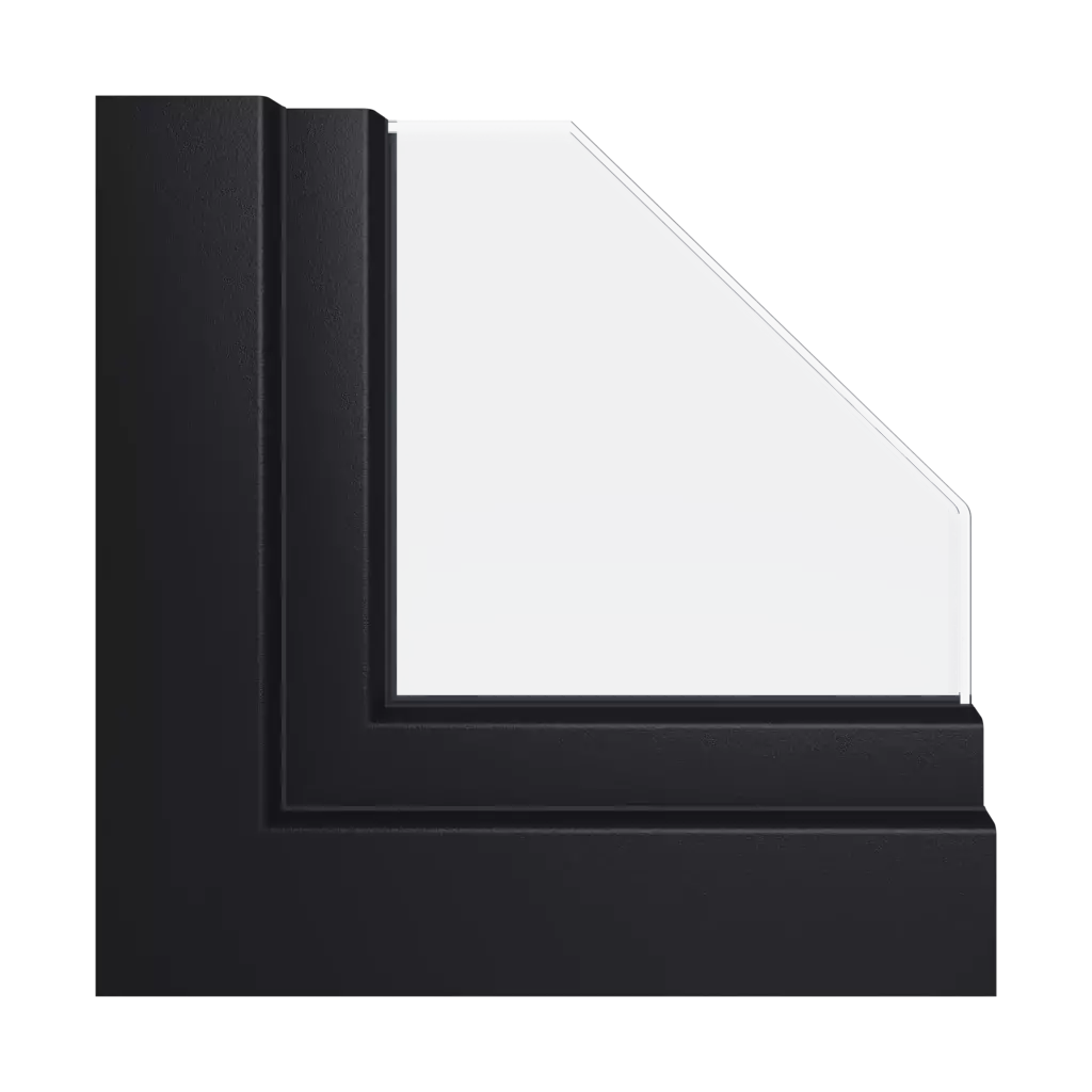 Jet black ✨ windows types-of-windows four-leaf vertical-asymmetric-division-30-70 