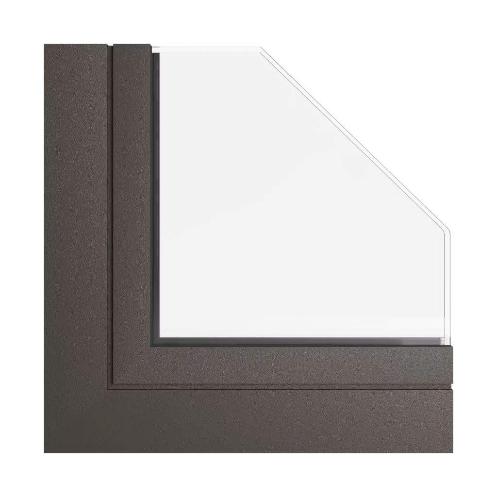 Grey brown matt windows window-profiles aliplast