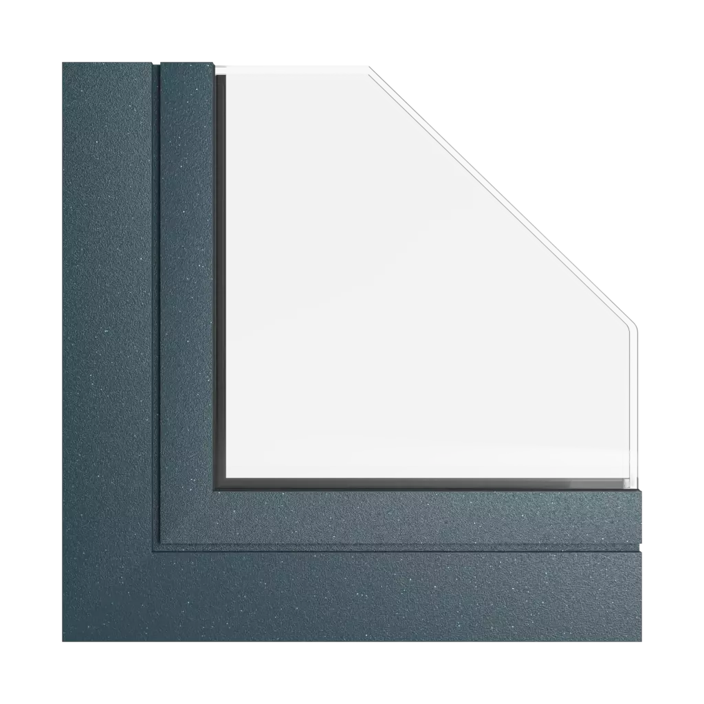 Navy blue steel tiger windows window-profiles aliplast