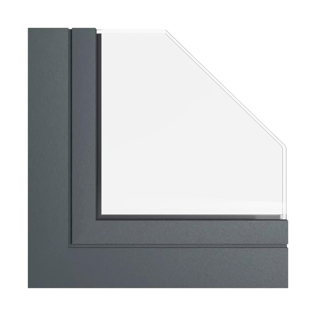 Gray steel tiger windows window-profiles aliplast