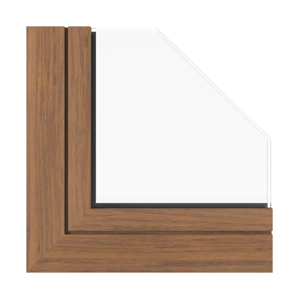 Chestnut windows window-profiles aluprof mb-ferroline