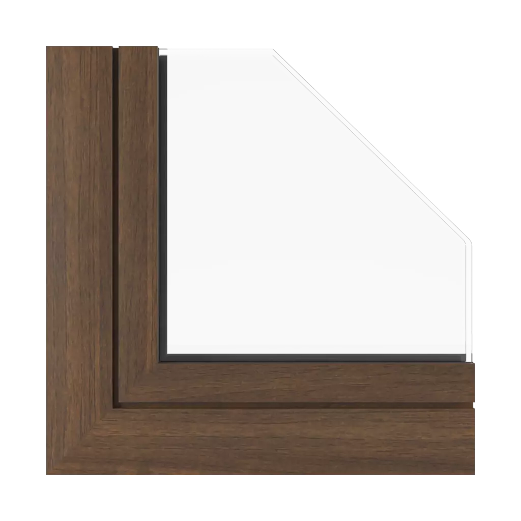 Dark walnut windows window-profiles aluprof mb-118ei