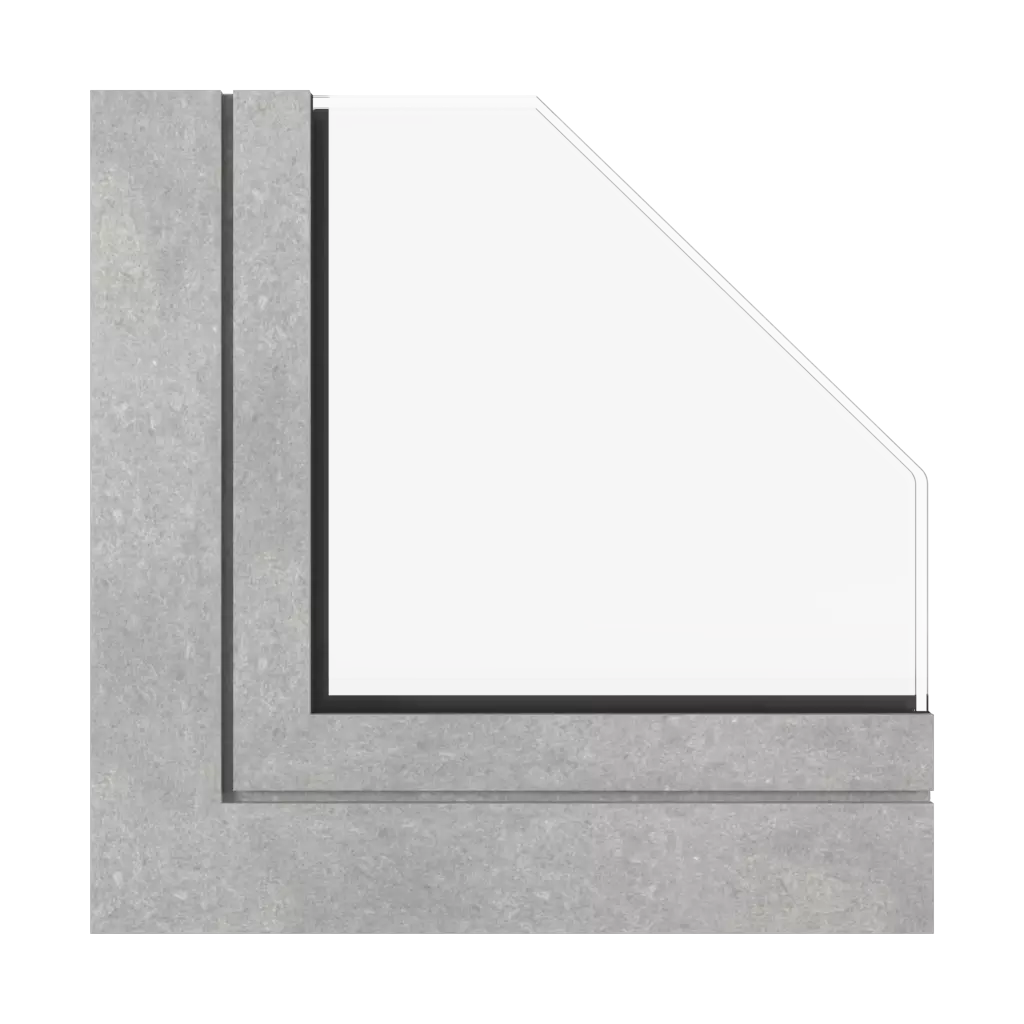 Concrete windows window-profiles aluprof mb-ferroline