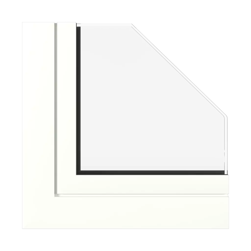 Traffic white matt✨ windows types-of-windows four-leaf vertical-asymmetric-division-30-70 
