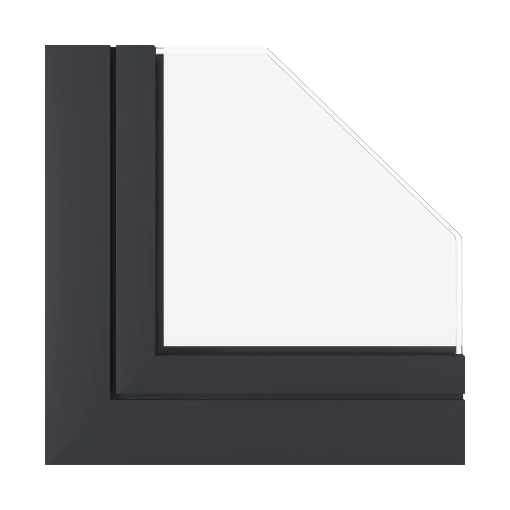 Black Gray windows window-profiles aluprof mb-45-office