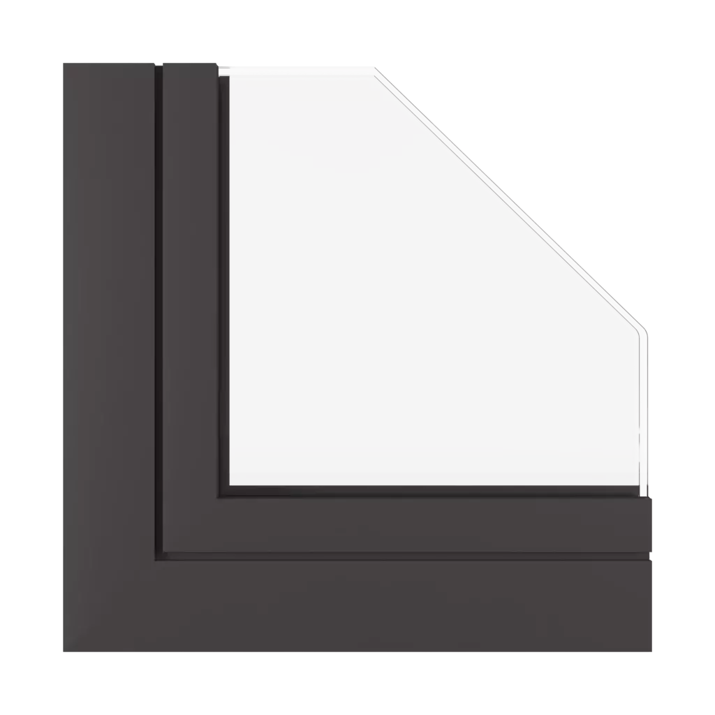 brown gray windows window-profiles aluprof mb-ferroline
