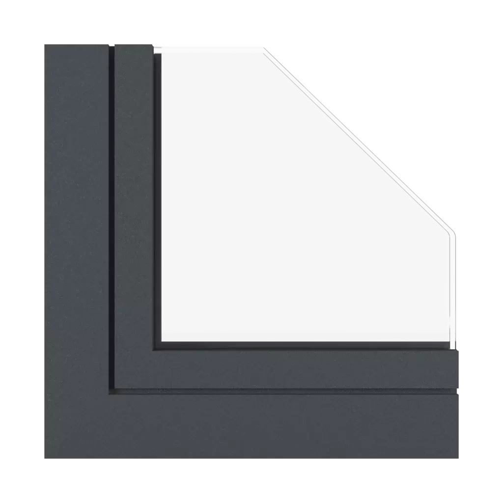 Anthracite gray fine structure windows window-profiles aluprof mb-ferroline