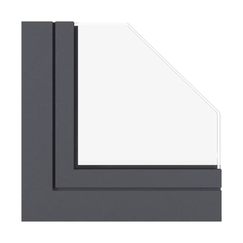 Graphite gray fine structure windows window-profiles aluprof mb-sr50n-ei