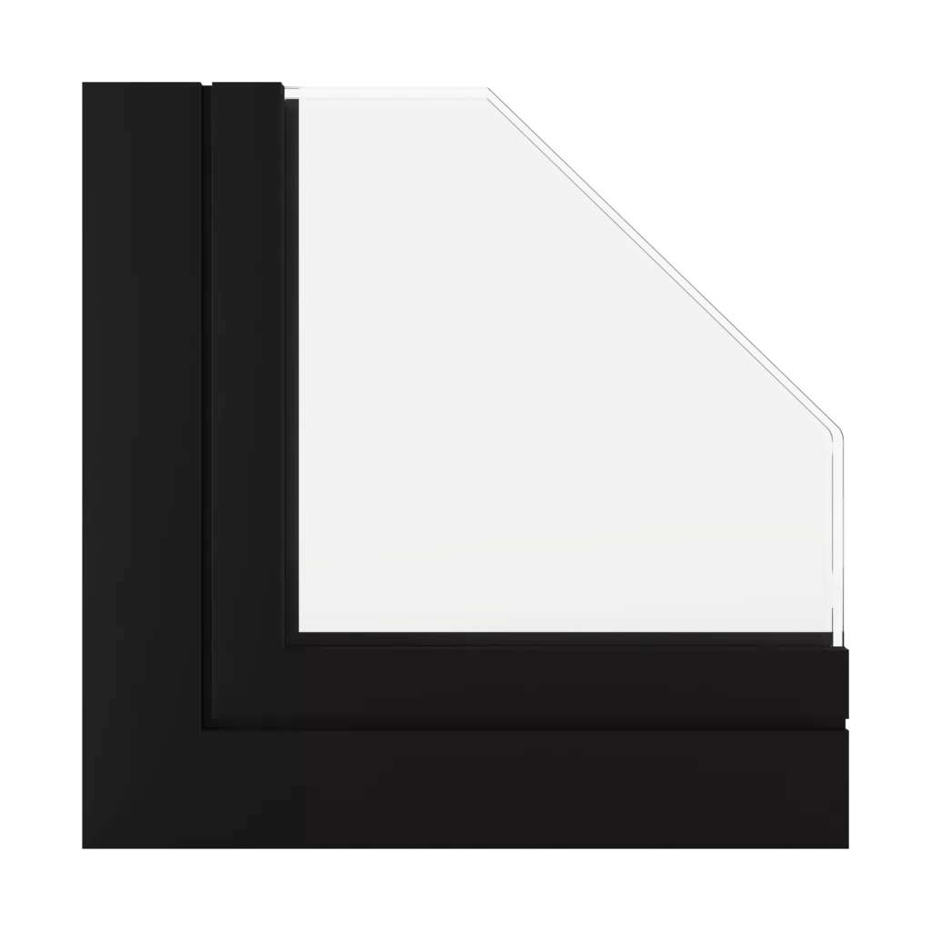 Black matte ✨ windows types-of-windows four-leaf vertical-asymmetric-division-30-70 