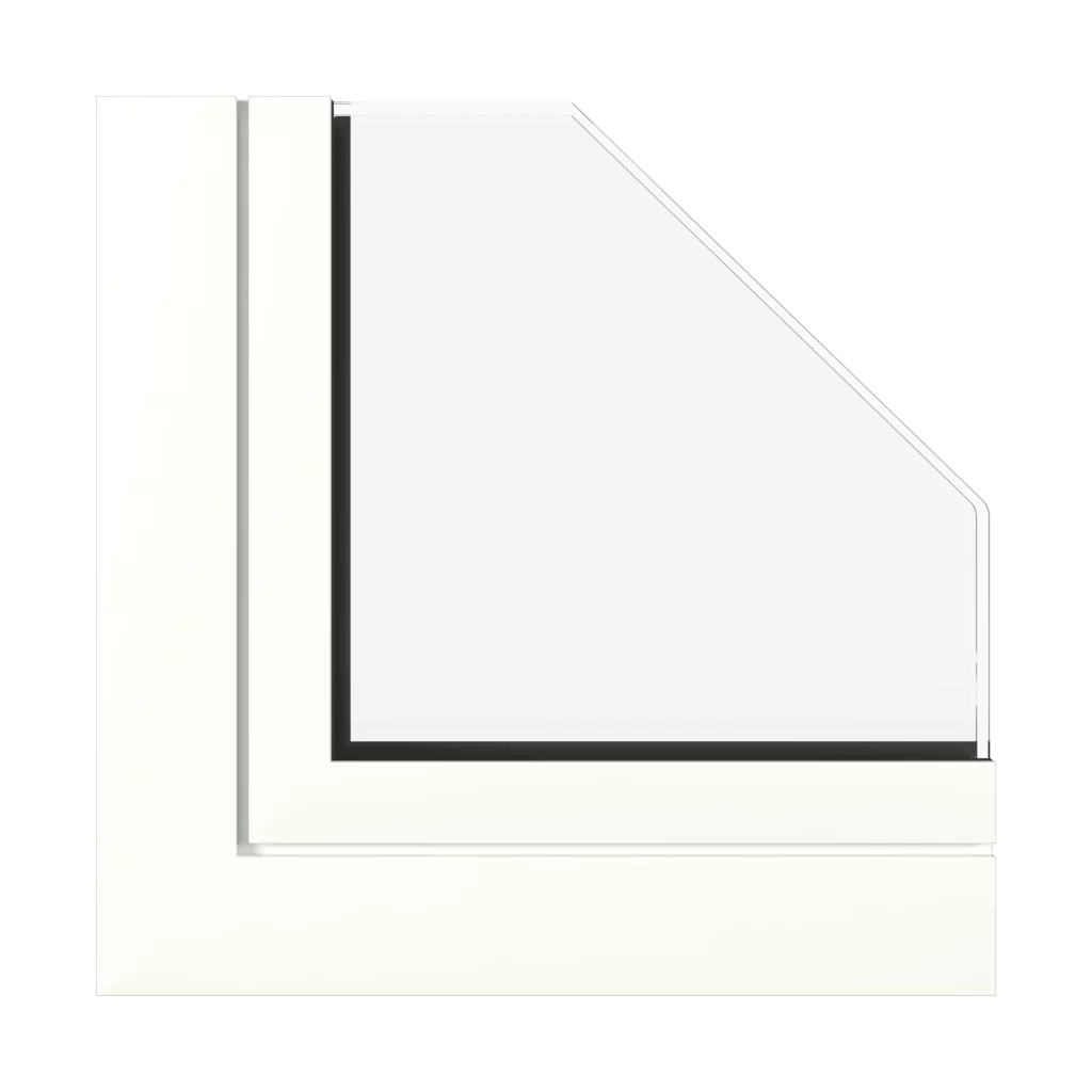 Traffic white semi gloss windows window-profiles aluprof mb-60e-ei