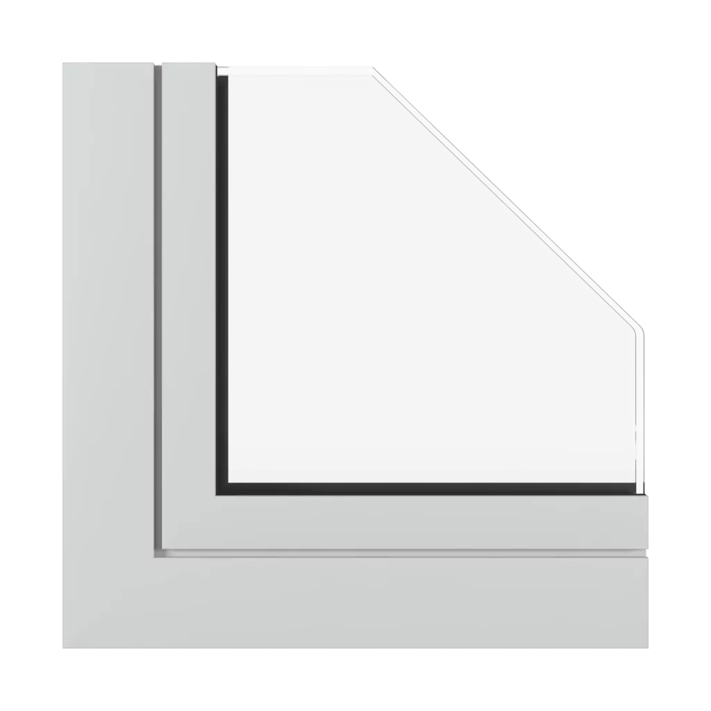 Light gray matt windows window-profiles aluprof mb-60e-ei