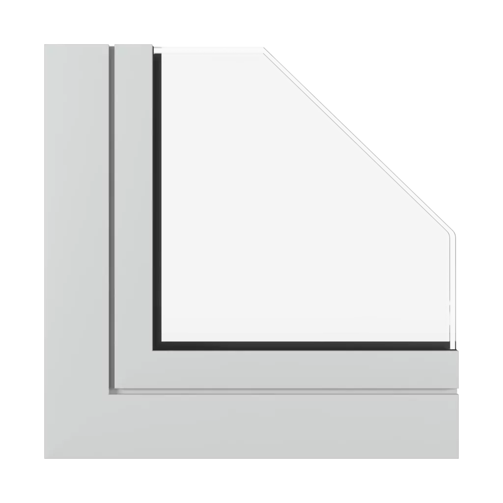 Light gray matt windows window-profiles aluprof mb-78ei-dpa