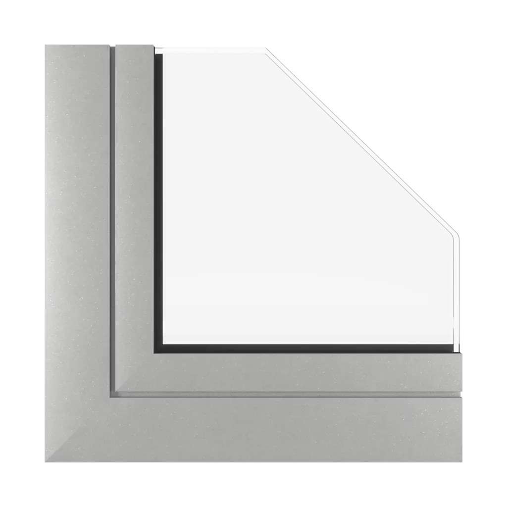 White aluminium matt windows window-profiles aluprof mb-118ei