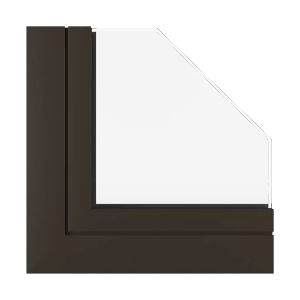 Dark brown SK windows window-profiles aluprof mb-45-office