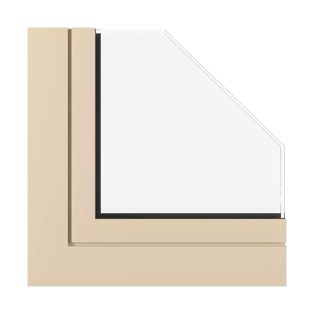 Beige SK windows window-profiles aluprof mb-ferroline