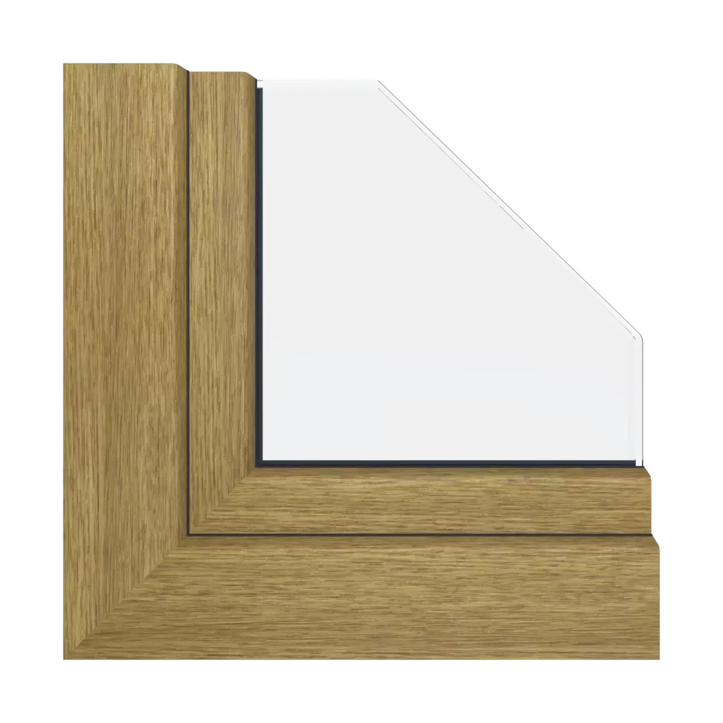 Natural oak windows window-profiles aluplast renovation-profile