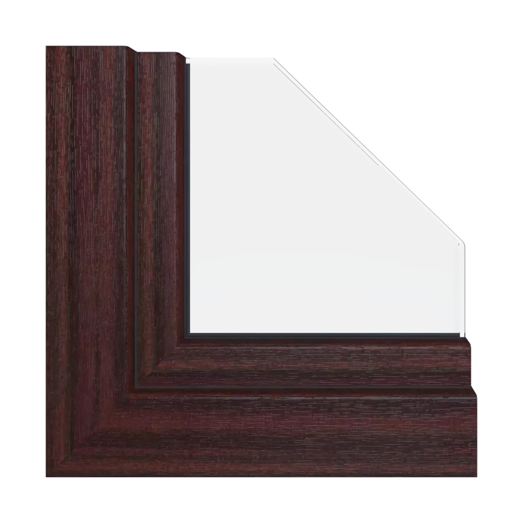 Mahogany windows window-profiles aluplast ideal-neo