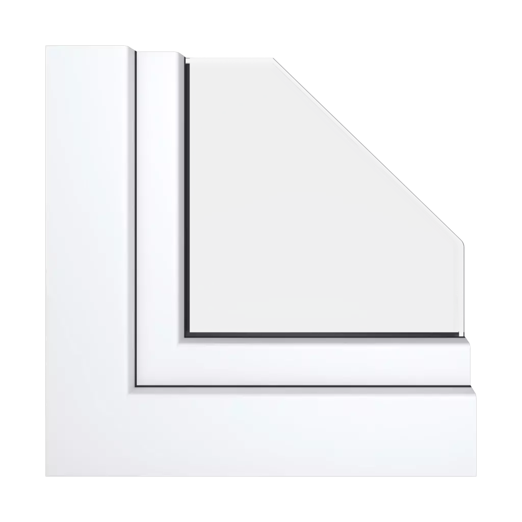 Traffic white aludec windows window-profiles aluplast ideal-neo