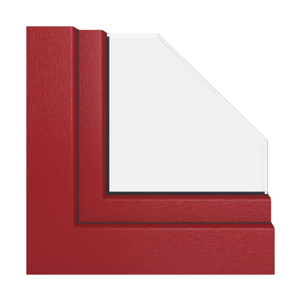 Dark red windows window-profiles aluplast hst-85-mm