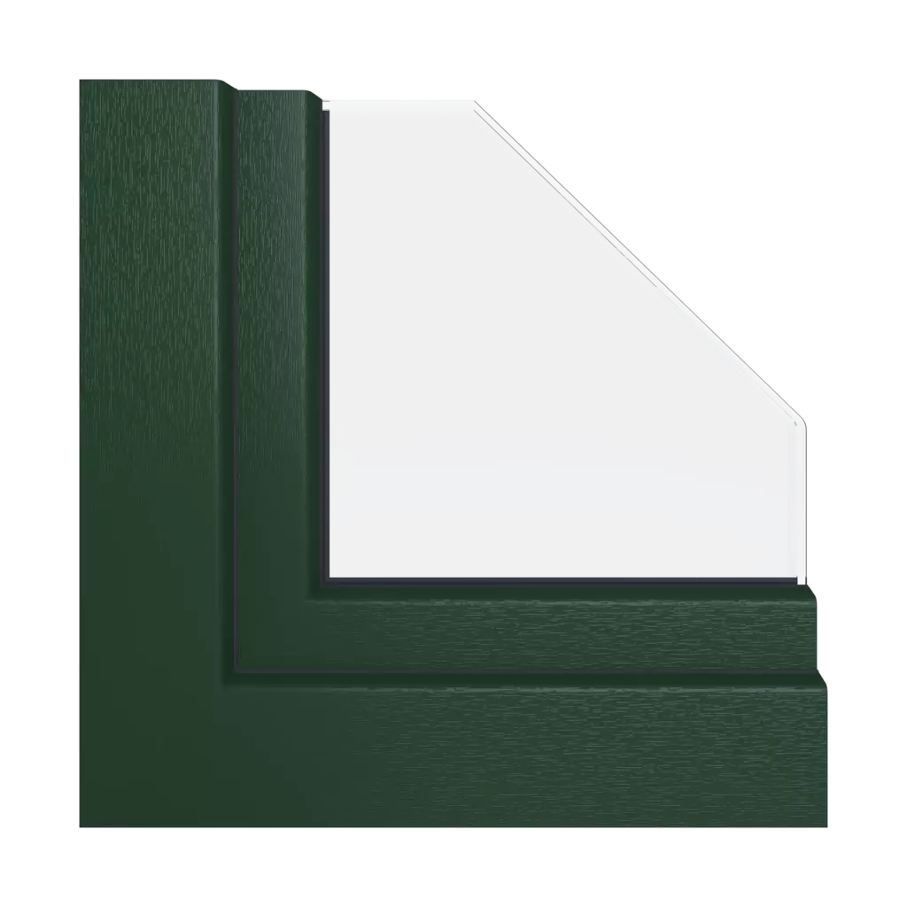 Dark green windows window-profiles aluplast hst-85-mm
