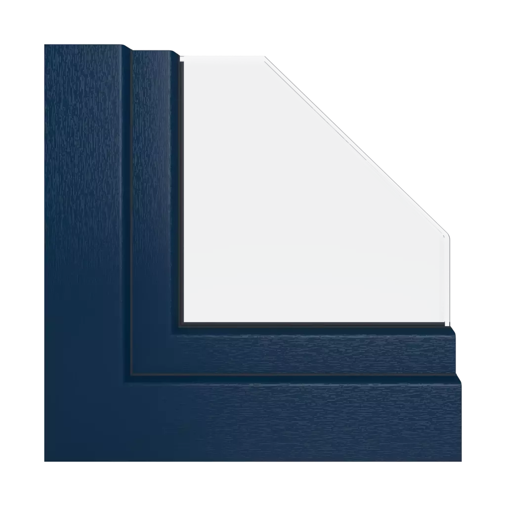 Steel blue windows window-profiles aluplast hst-85-mm