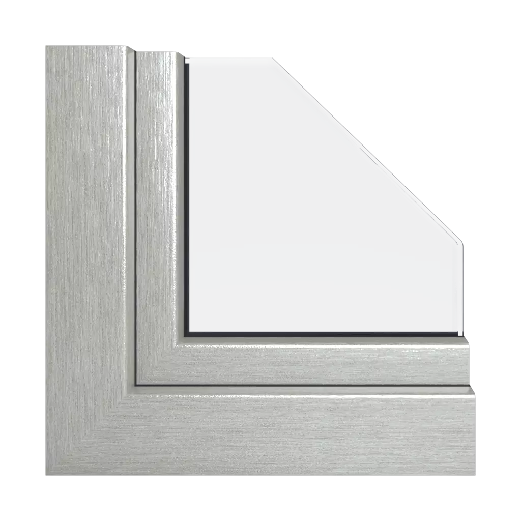 Brushed aluminum products pvc-windows    