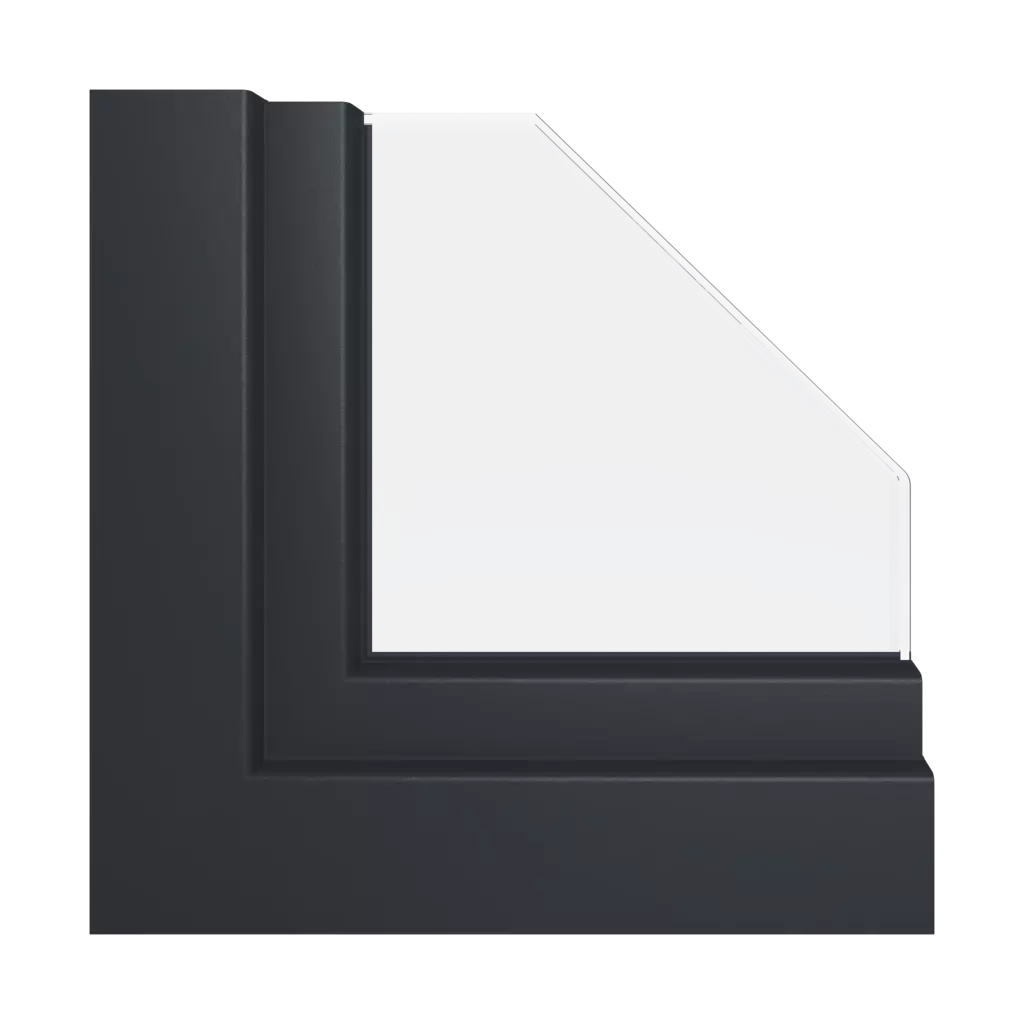 Dark graphite windows window-profiles aluplast ideal-neo