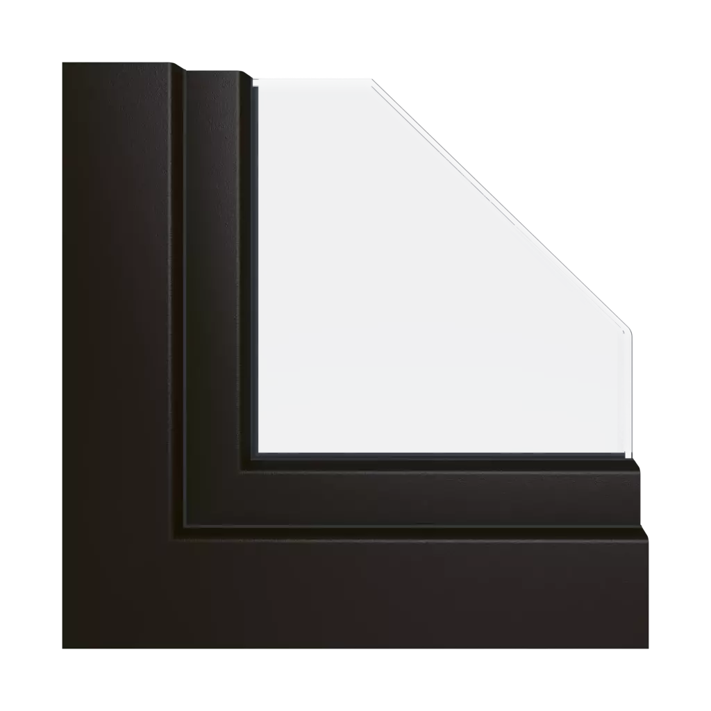 Dark brown matt windows window-profiles aluplast hst-85-mm