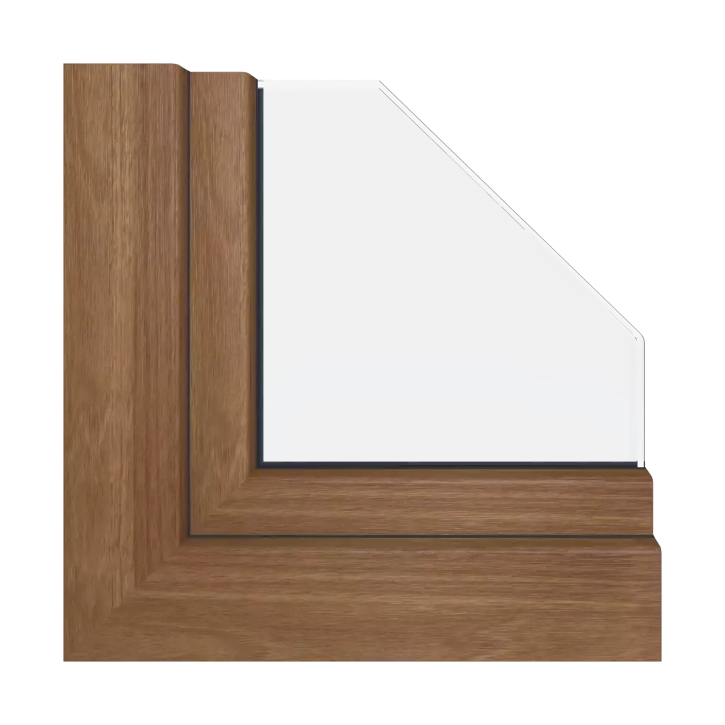 Natural walnut windows window-profiles gealan s-9000