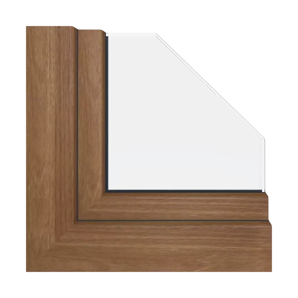 Natural walnut windows window-profiles gealan linear