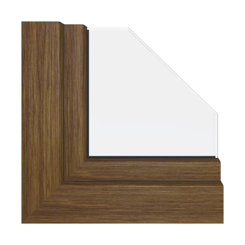 Rustic oak windows window-profiles gealan s-9000