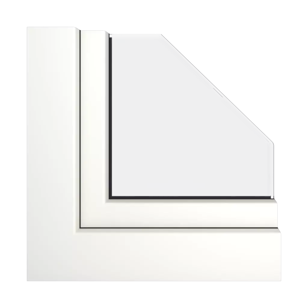 Pure white matte RAL 9010 windows window-profiles gealan s-9000