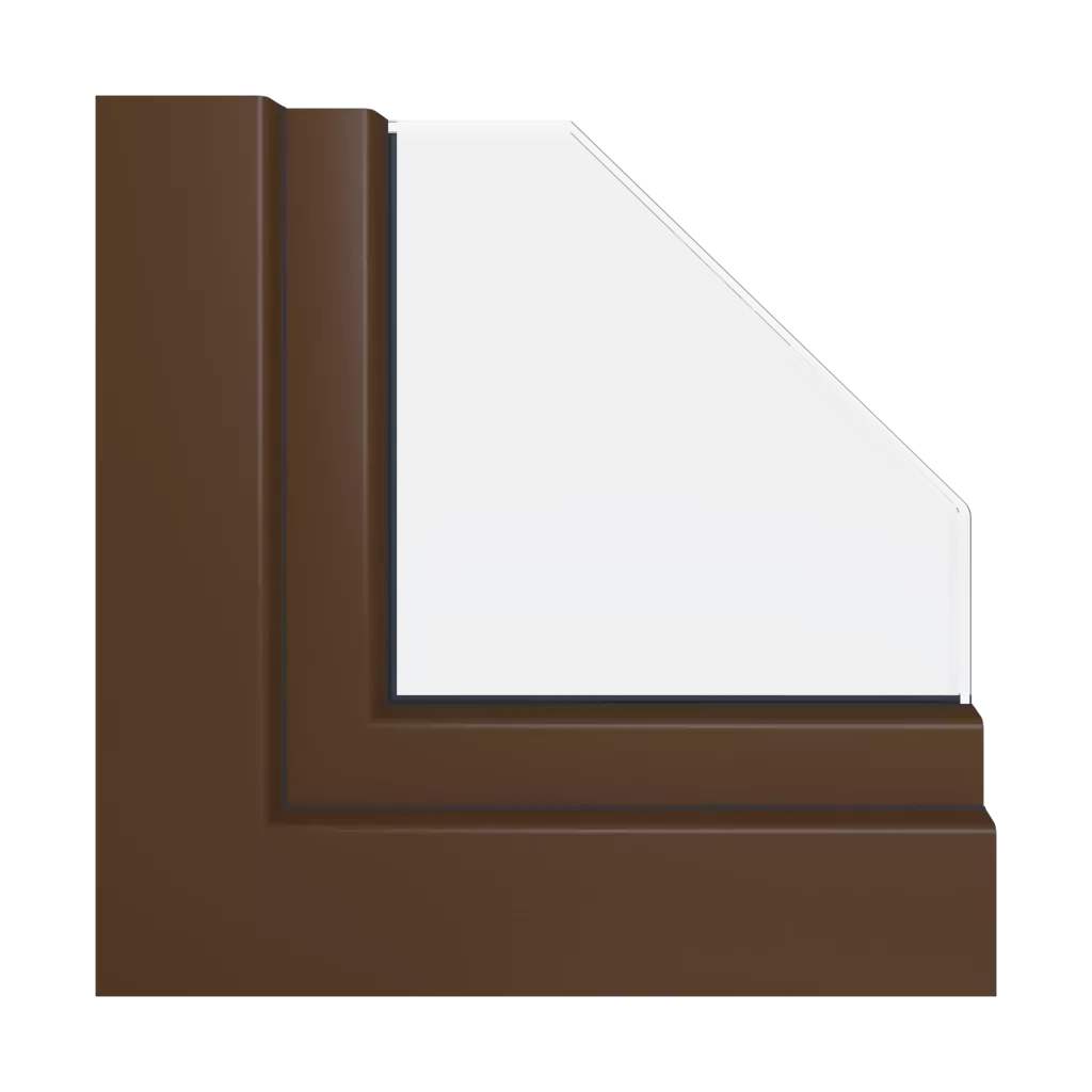 Brown chamois leather RAL 8014 acrycolor windows window-profiles gealan linear