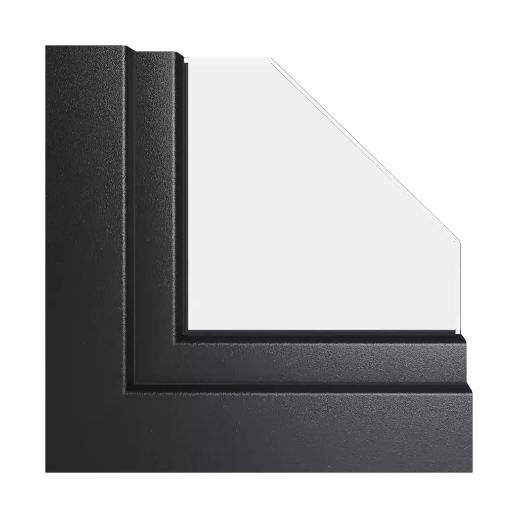 Black matte windows window-profiles gealan linear