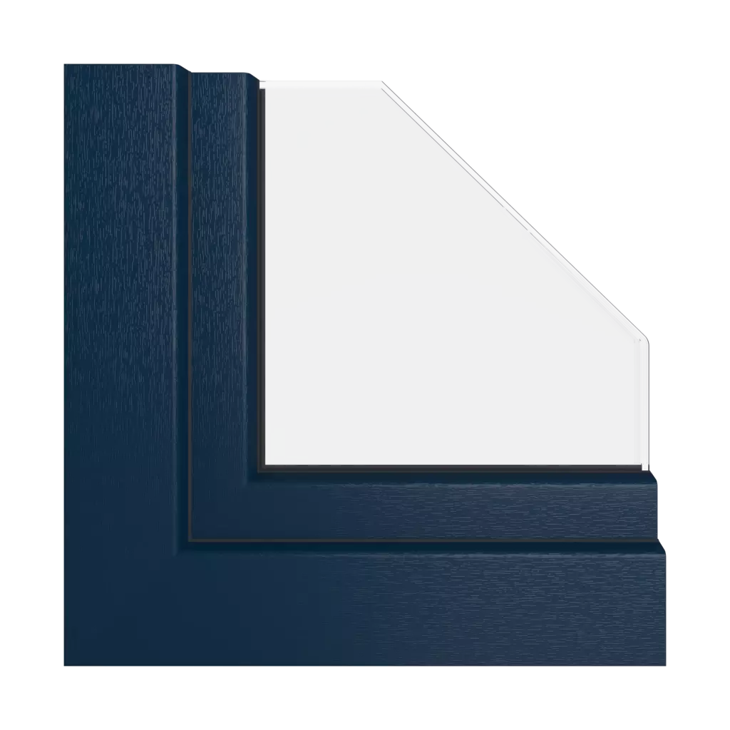 Navy blue RAL 5011 windows window-profiles gealan linear