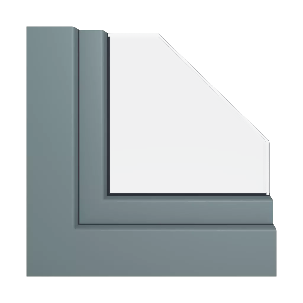 Basalt gray smooth RAL 7012 windows window-profiles gealan s-9000