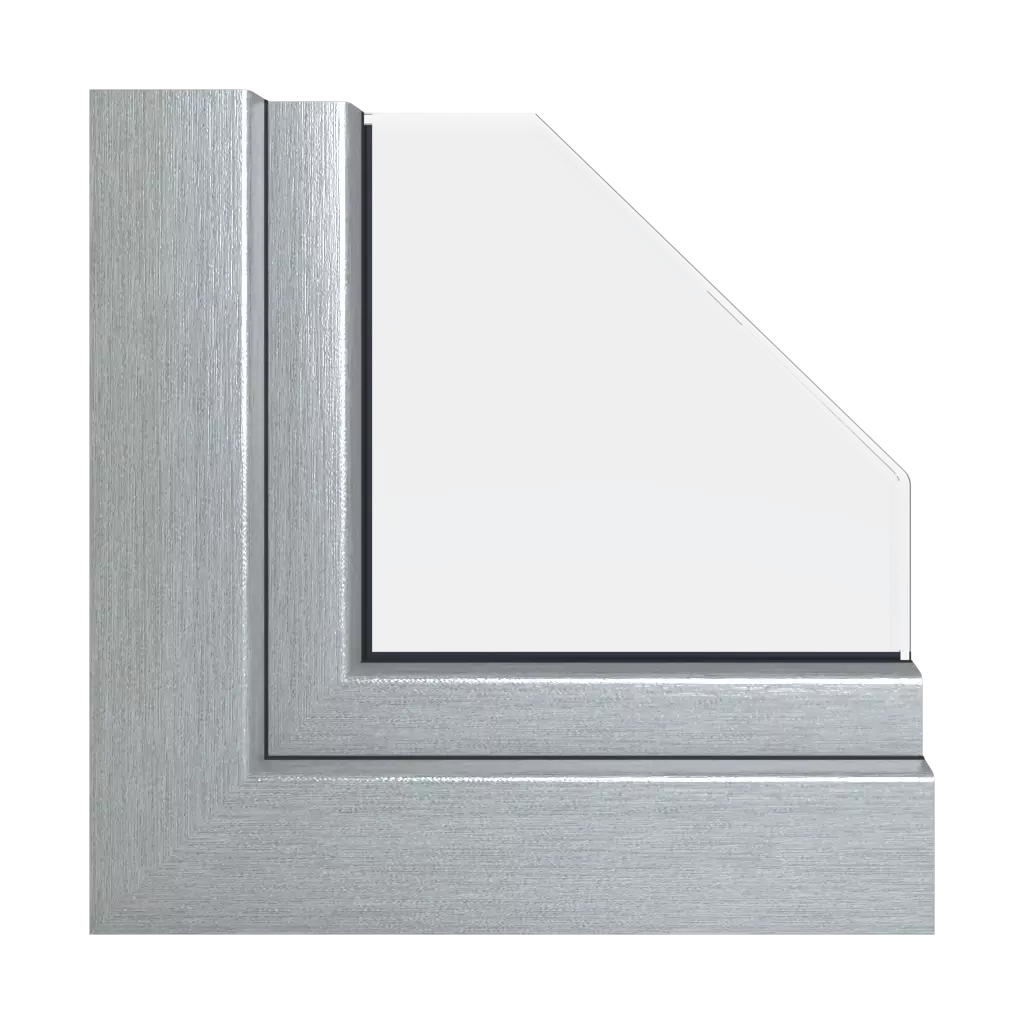 Brushed silver windows window-profiles gealan s-9000