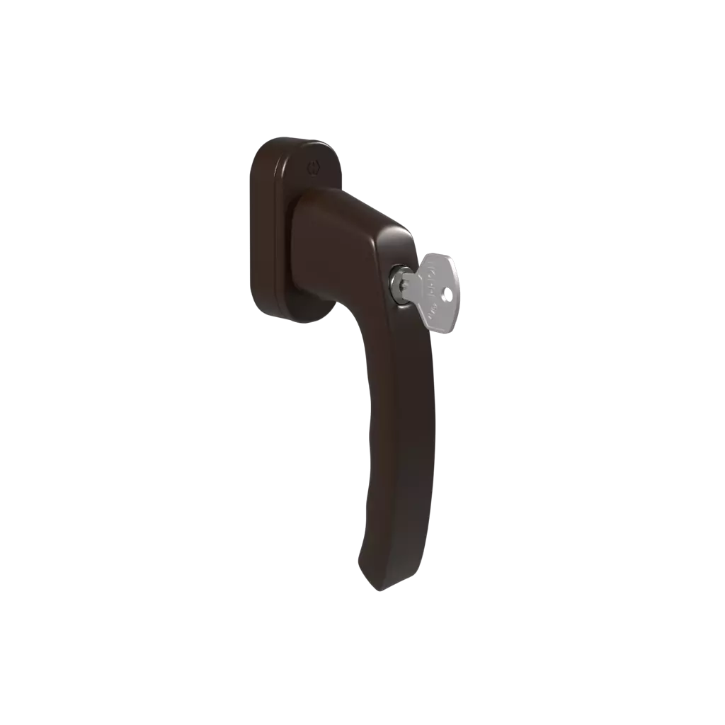 Brown Luxembourg door handle with key windows window-accessories handles luxembourg with-a-key brown-luxembourg-door-handle-with-key