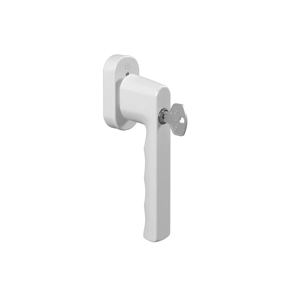 Door handle with key Hamburg white windows window-accessories handles hamburg with-the-key door-handle-with-key-hamburg-white