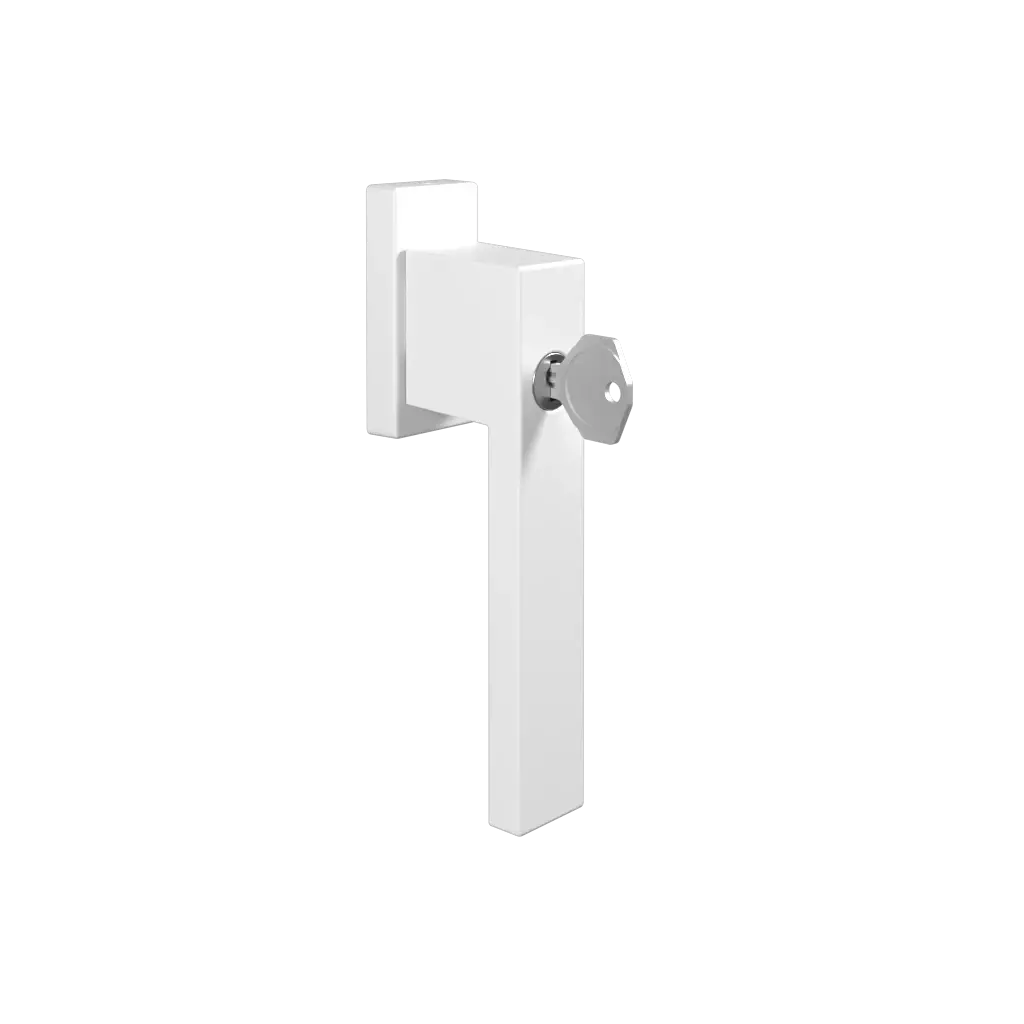 Door handle with key Dublin white windows window-accessories handles dublin standard 