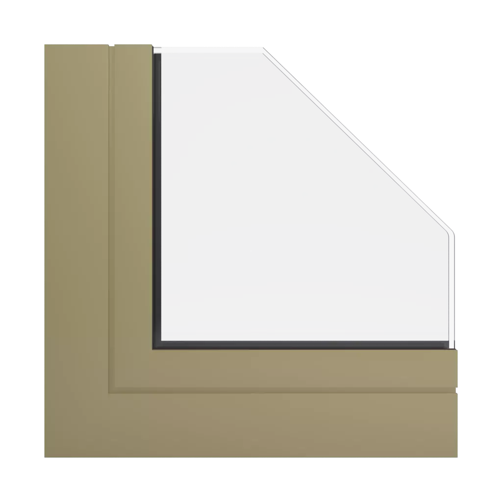 RAL 1020 Olive yellow windows window-profiles aluprof mb-86ei