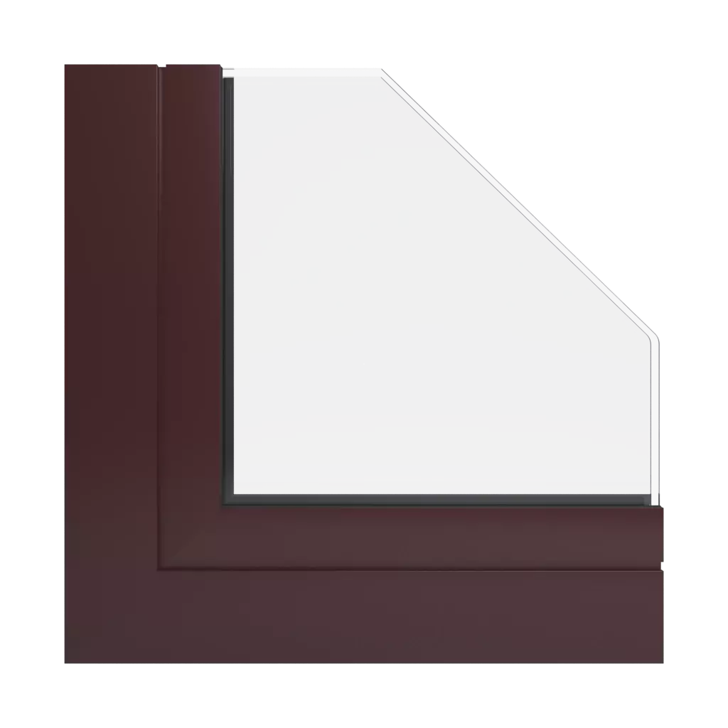 RAL 3007 Black red windows window-profiles ponzio pe96