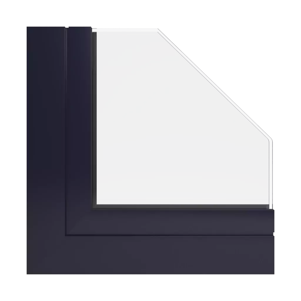 RAL 5004 Black blue windows window-profiles aluprof mb-45-office