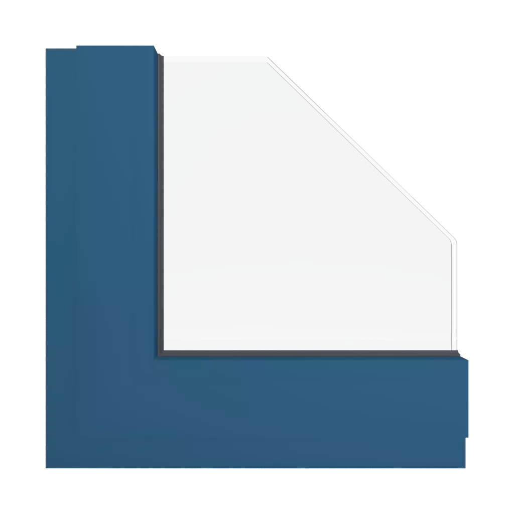 RAL 5009 Azure blue windows window-color aluminum-ral ral-5009-azure-blue interior