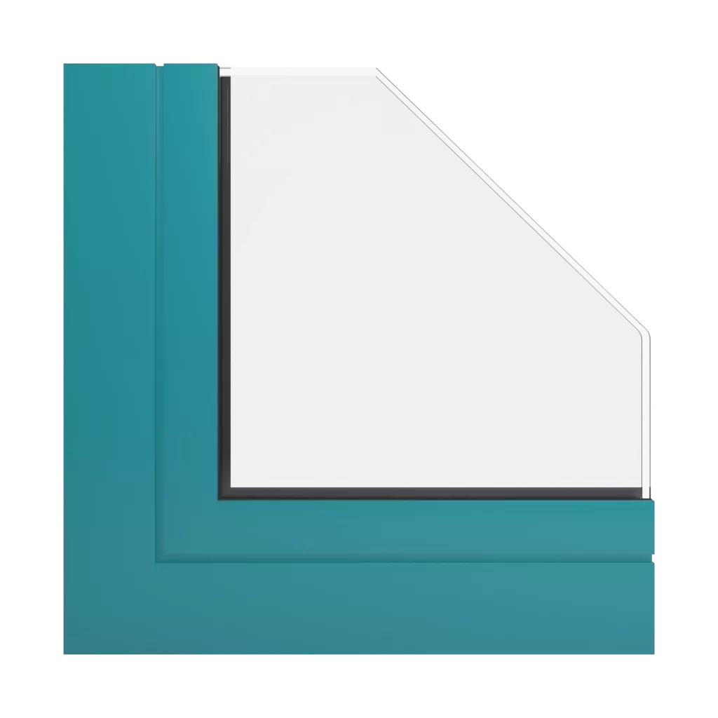 RAL 5018 Turquoise blue windows window-profiles aluprof mb-118ei