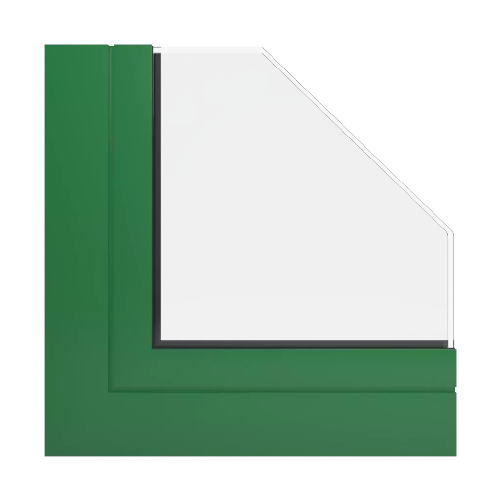 RAL 6001 Emerald green windows window-profiles aluprof mb-78ei-dpa