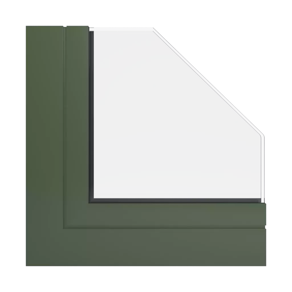 RAL 6003 Olive green windows window-profiles aluprof mb-openslide