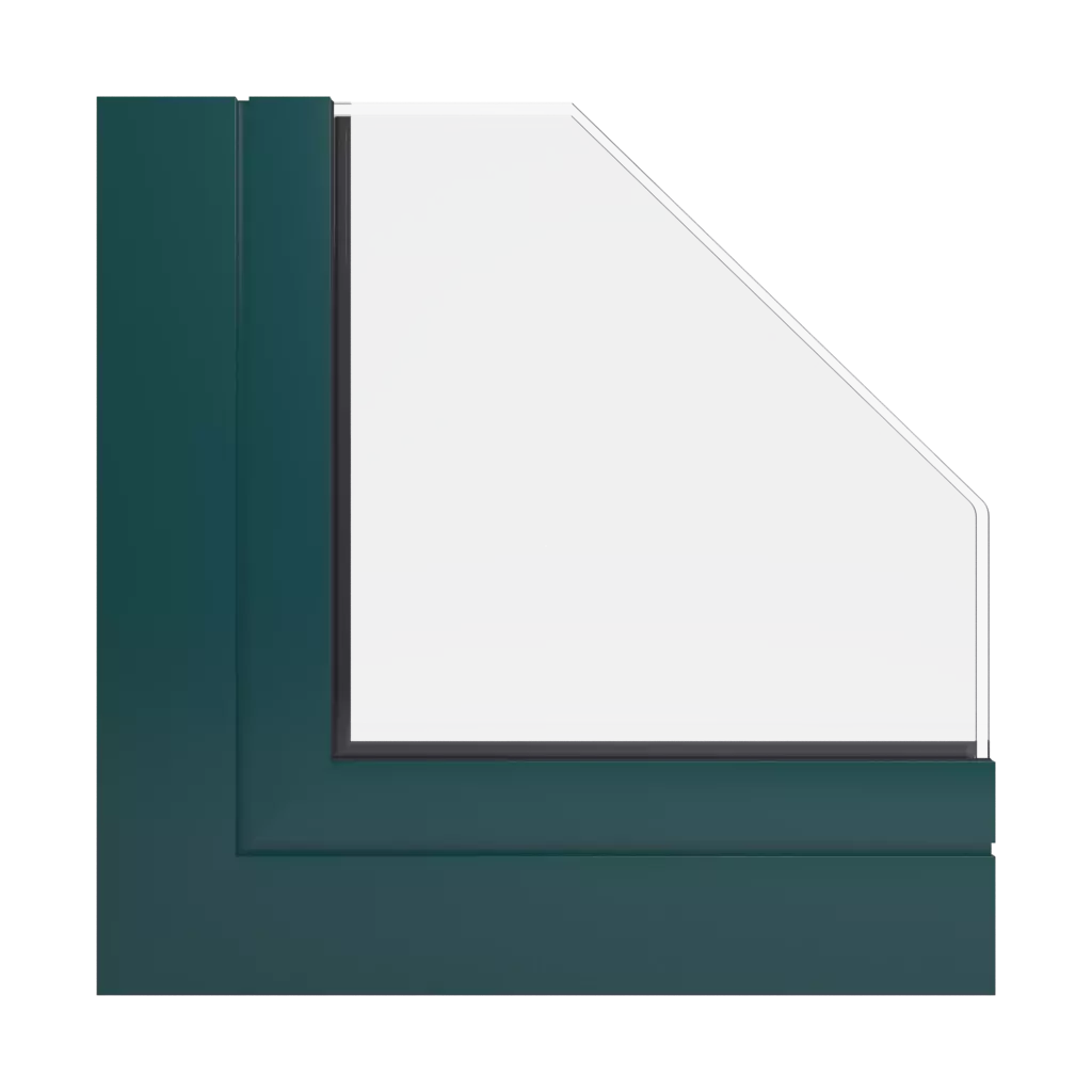 RAL 6004 Blue green windows window-profiles ponzio pe96