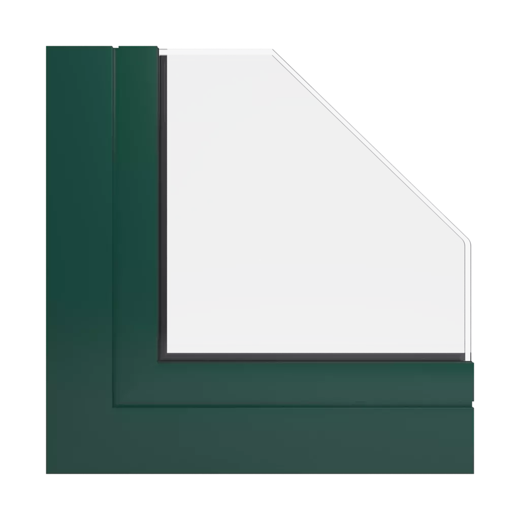 RAL 6005 Moss green windows window-profiles aluprof mb-45-office