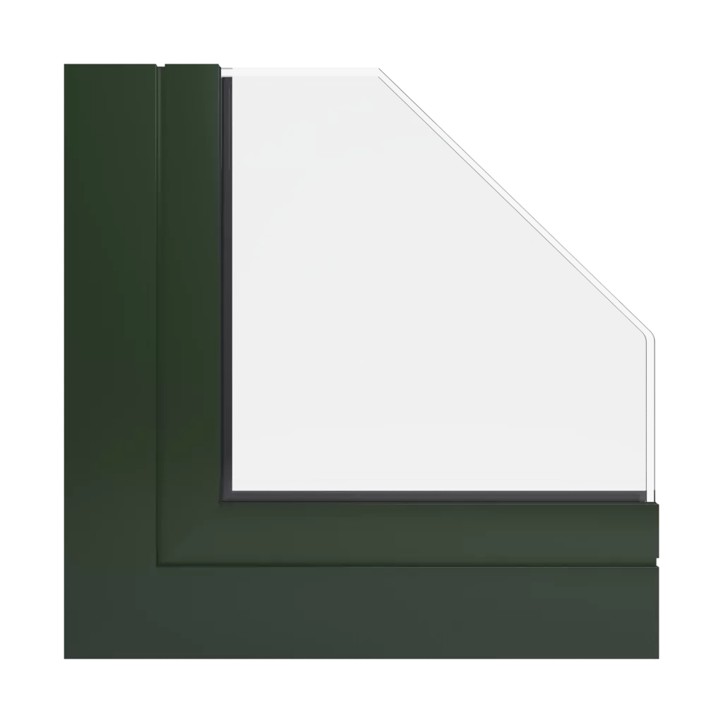 RAL 6007 Bottle green windows window-profiles aluprof mb-openslide